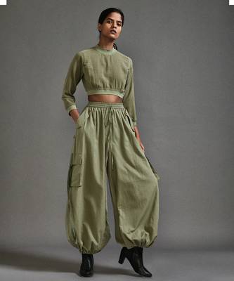 Green cotton co ord set 4