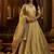 golden embroidered organza party lehenga set choli with dupatta