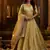 golden embroidered organza party lehenga set choli with dupatta