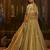 golden embroidered organza party lehenga set choli with dupatta