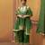 Green embroidered silk kurta set