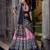 light-pink Tasar Silk Ikkat Printed Lehenga Choli Set with Embroidered Blouse & Dupatta