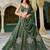 green beads work crush lehenga set choli with dupatta