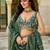 green beads work crush lehenga set choli with dupatta