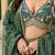 green beads work crush lehenga set choli with dupatta