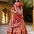 dark-orange Ready-Made Dola Silk Lehenga Choli with Batik Print & Zari Weaving 