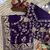 purple color sequence and zari embroidery work silk blend saree