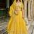 yellow embroidered crush lehenga set choli with dupatta
