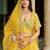 yellow embroidered crush lehenga set choli with dupatta