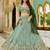 green embroidered crush lehenga set choli with dupatta