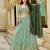 green embroidered crush lehenga set choli with dupatta