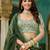 green embroidered crush lehenga set choli with dupatta