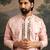 Pink embroidered pure silk kurta pajama