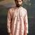 Pink embroidered pure silk kurta pajama
