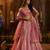 pink organza embroidered lehenga choli with dupatta