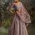 mauve net embroidered lehenga choli with dupatta