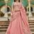 pink embroidered crush lehenga set choli with dupatta