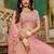 pink embroidered crush lehenga set choli with dupatta