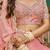 pink embroidered crush lehenga set choli with dupatta