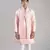 Pink embroidered crepe nehru jacket set