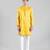 Yellow embroidered crepe nehru jacket set