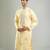 Yellow embroidered crepe kurta pajama