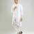 White embroidered crepe kurta pajama