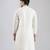 White embroidered cotton kurta pajama