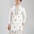 White embroidered cotton kurta pajama