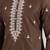 Brown embroidered cotton silk kurta pajama