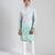 Blue embroidered cotton silk kurta pajama