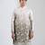 Grey Ombre embroidered crepe kurta pajama