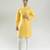 Yellow embroidered cotton silk kurta pajama