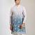 Blue Ombre embroidered crepe kurta pajama