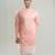 Pink embroidered crepe kurta pajama