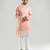 Pink embroidered crepe kurta pajama