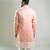 Pink embroidered crepe kurta pajama