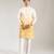 Yellow Ombre embroidered silk kurta pajama