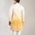 Yellow Ombre embroidered silk kurta pajama