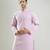 Purple embroidered silk kurta pajama