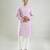 Purple embroidered silk kurta pajama