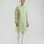 Green embroidered silk kurta pajama