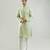 Green embroidered silk kurta pajama