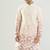 White embroidered cotton silk kurta pajama