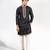 Black embroidered cotton silk kurta pajama