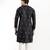 Black embroidered cotton silk kurta pajama