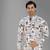 Men's newspaper print short kurta pyjama set