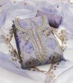 Multicolor sequins organza semi stitched churidar dress-materials