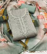 Multicolor woven cotton semi stitched churidar dress-materials