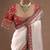 White Color Embroidered Space Silk Saree